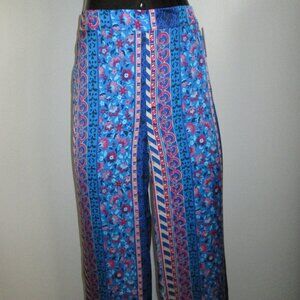 NWT ZARA multicolor geometric print wide leg pull-on pants